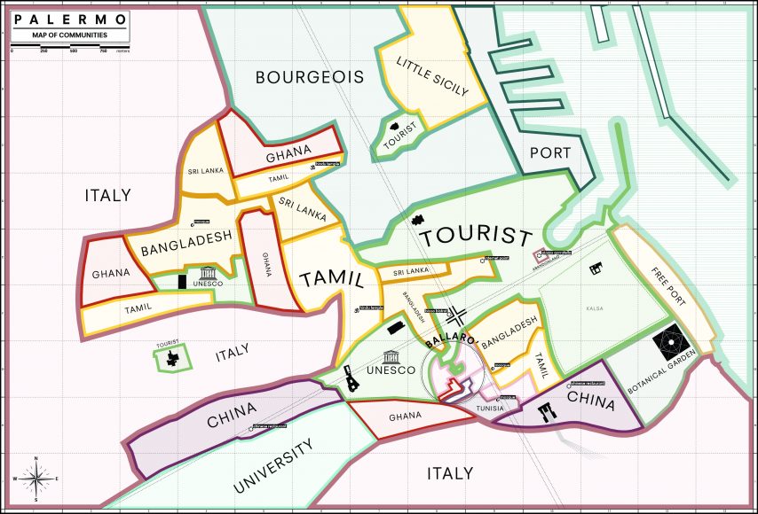Map of Communities, Palermo Atlas © OMA for Manifesta 12